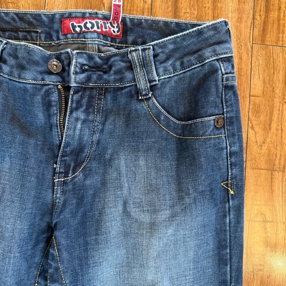 BORRY Women's 90’s Classic Blue Straight Bootcut Jeans Denim Pants Size 28 - Picture 4 of 9